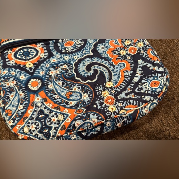 EUC Vera Bradley blue orange Marrakesh Pocketbook purse handbag shoulder tote - Picture 3 of 7